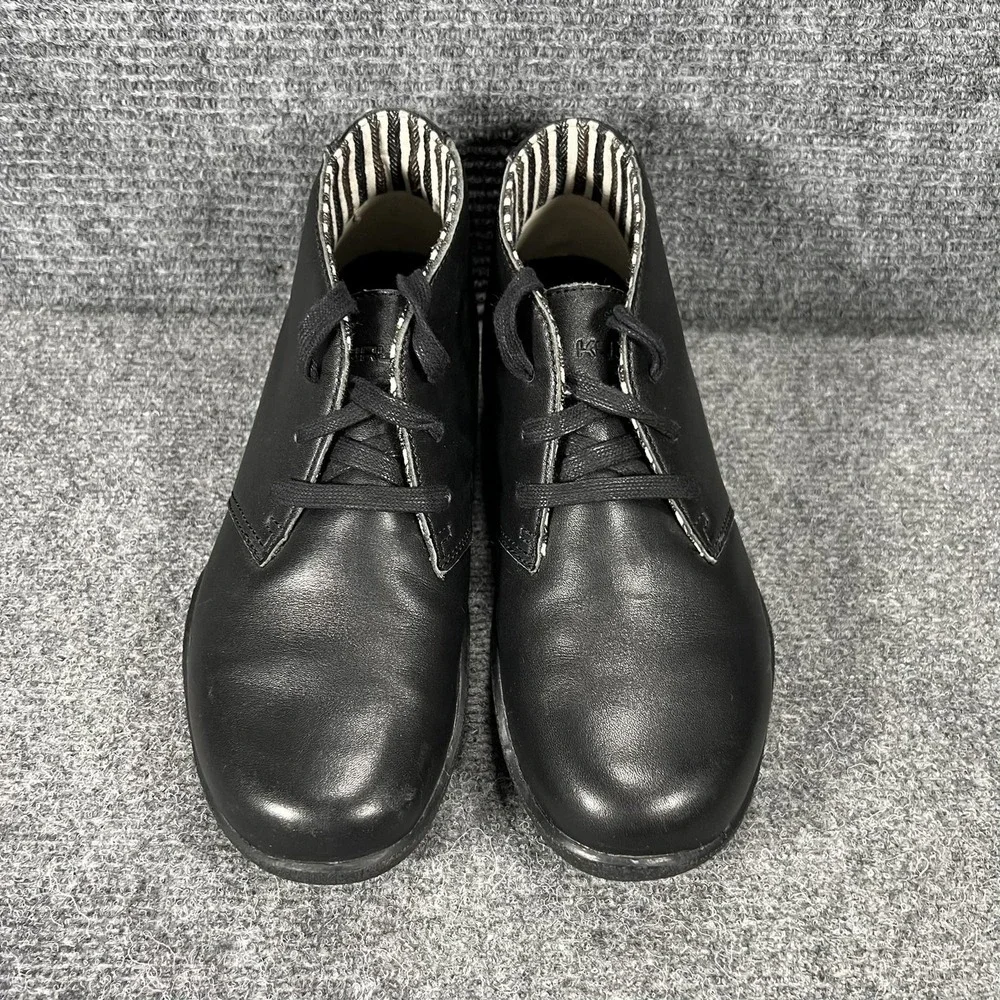 KURU Shoes Mens Size 7 Black Leather Chukka Comfort Casual Sneakers 100911‎